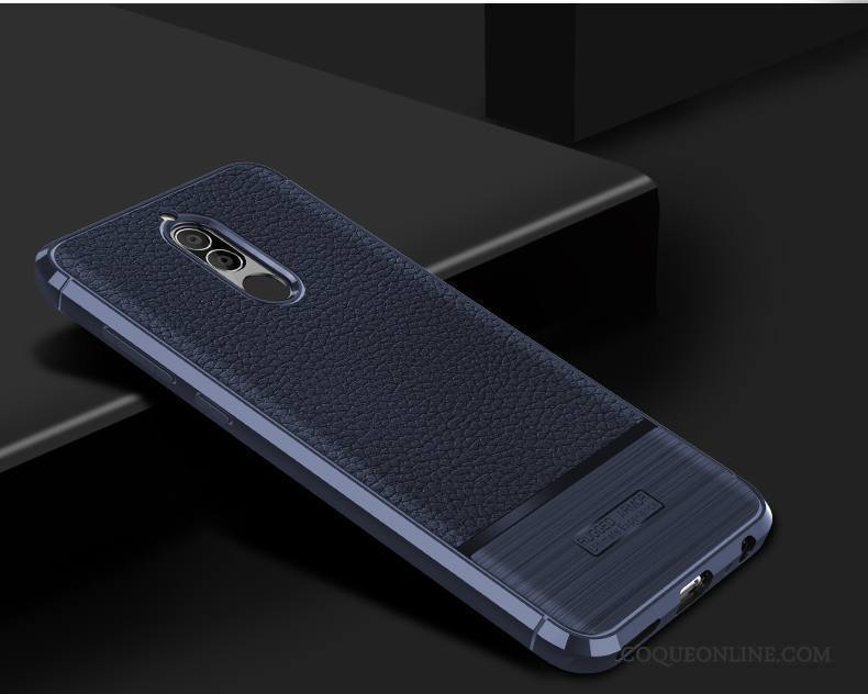 Huawei Mate 10 Lite Coque Noir Étui Incassable Peau Douce Modèle Fleurie Protection Silicone