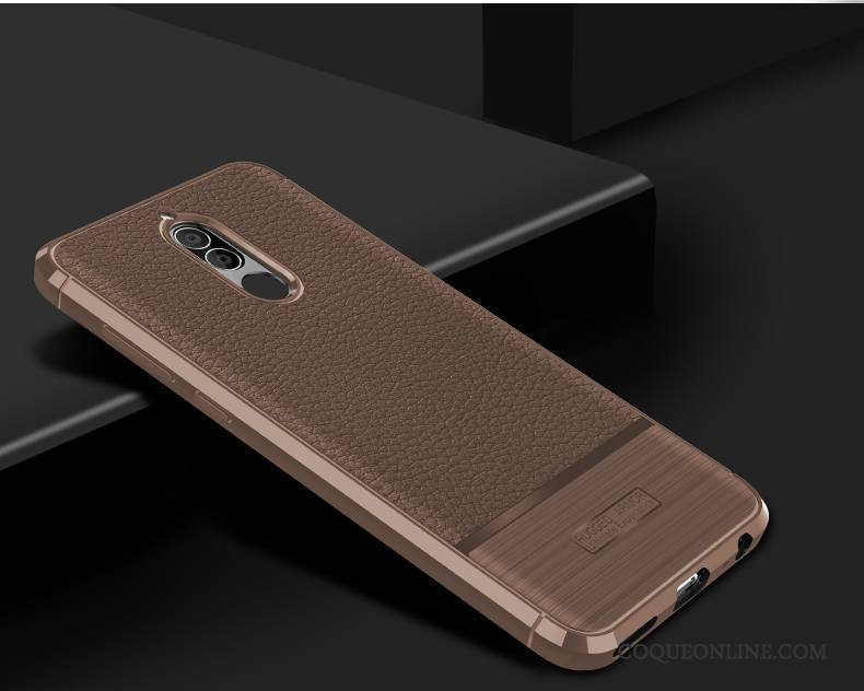 Huawei Mate 10 Lite Coque Noir Étui Incassable Peau Douce Modèle Fleurie Protection Silicone