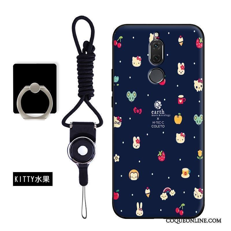 Huawei Mate 10 Lite Coque Personnalité Protection Silicone Bleu Étui Dessin Animé Incassable