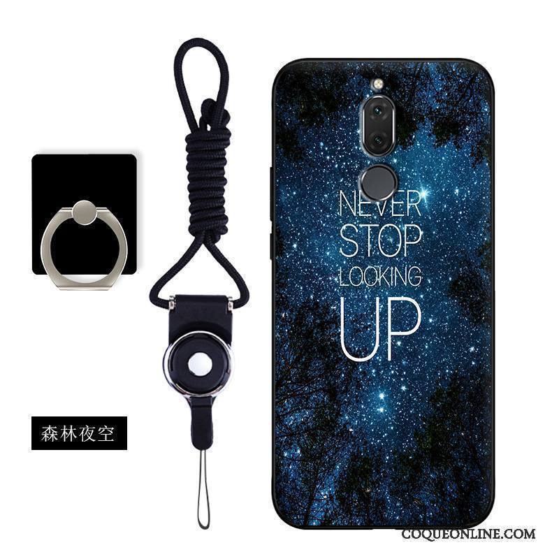 Huawei Mate 10 Lite Coque Personnalité Protection Silicone Bleu Étui Dessin Animé Incassable