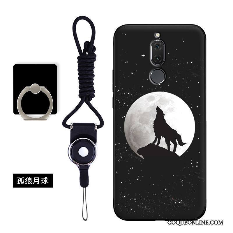 Huawei Mate 10 Lite Coque Personnalité Protection Silicone Bleu Étui Dessin Animé Incassable