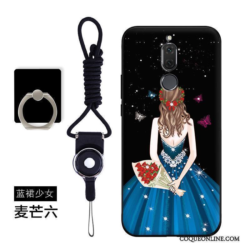 Huawei Mate 10 Lite Coque Personnalité Protection Silicone Bleu Étui Dessin Animé Incassable