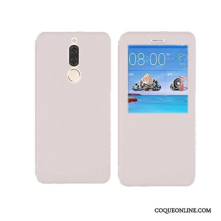 Huawei Mate 10 Lite Coque Protection Bleu Étui En Cuir Housse Fluide Doux Téléphone Portable