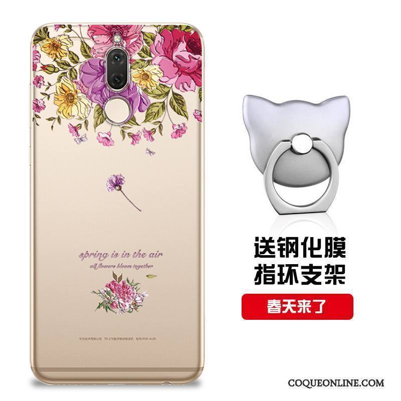 Huawei Mate 10 Lite Coque Protection Personnalisé Rose Incassable Étui Silicone Modèle