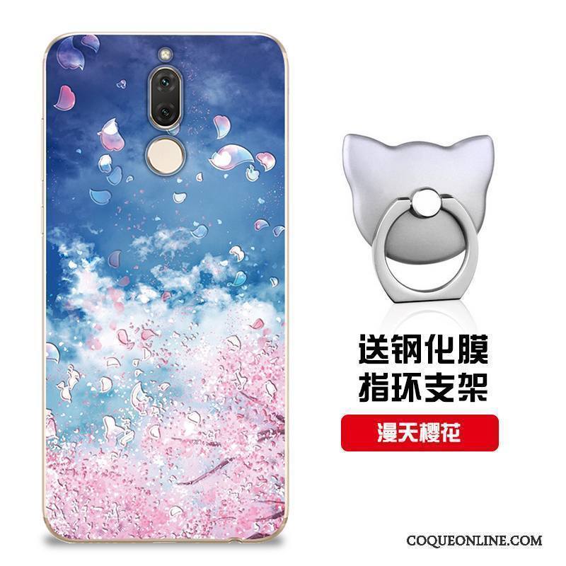 Huawei Mate 10 Lite Coque Protection Personnalisé Rose Incassable Étui Silicone Modèle
