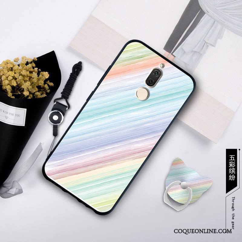 Huawei Mate 10 Lite Coque Protection Tendance Vert Incassable Étui Fluide Doux Tout Compris