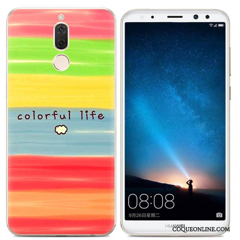 Huawei Mate 10 Lite Coque Tendance Transparent De Téléphone Protection Silicone Jaune