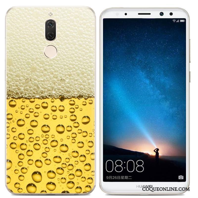 Huawei Mate 10 Lite Coque Tendance Transparent De Téléphone Protection Silicone Jaune