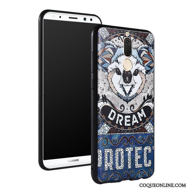 Huawei Mate 10 Lite Coque Tendance Étui Dessin Animé Très Mince Noir Tout Compris Fluide Doux