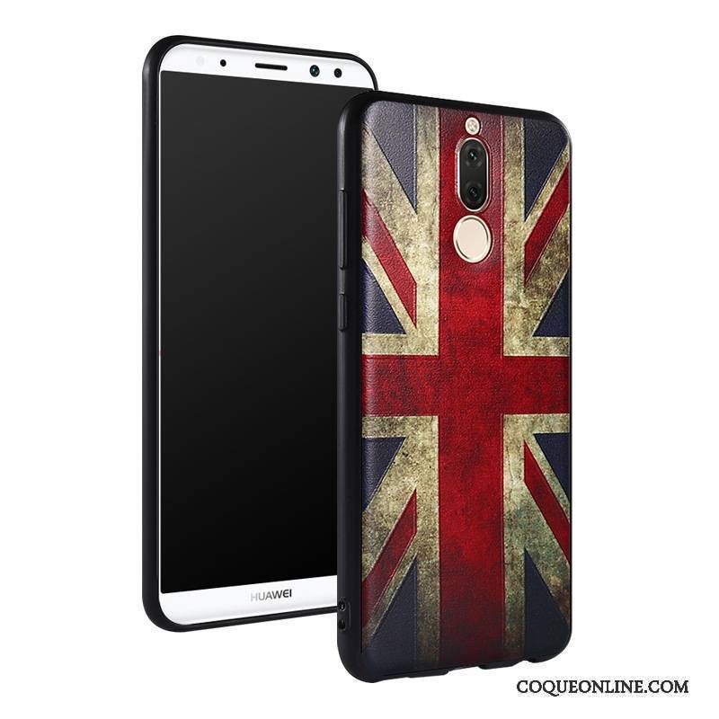 Huawei Mate 10 Lite Coque Tendance Étui Dessin Animé Très Mince Noir Tout Compris Fluide Doux