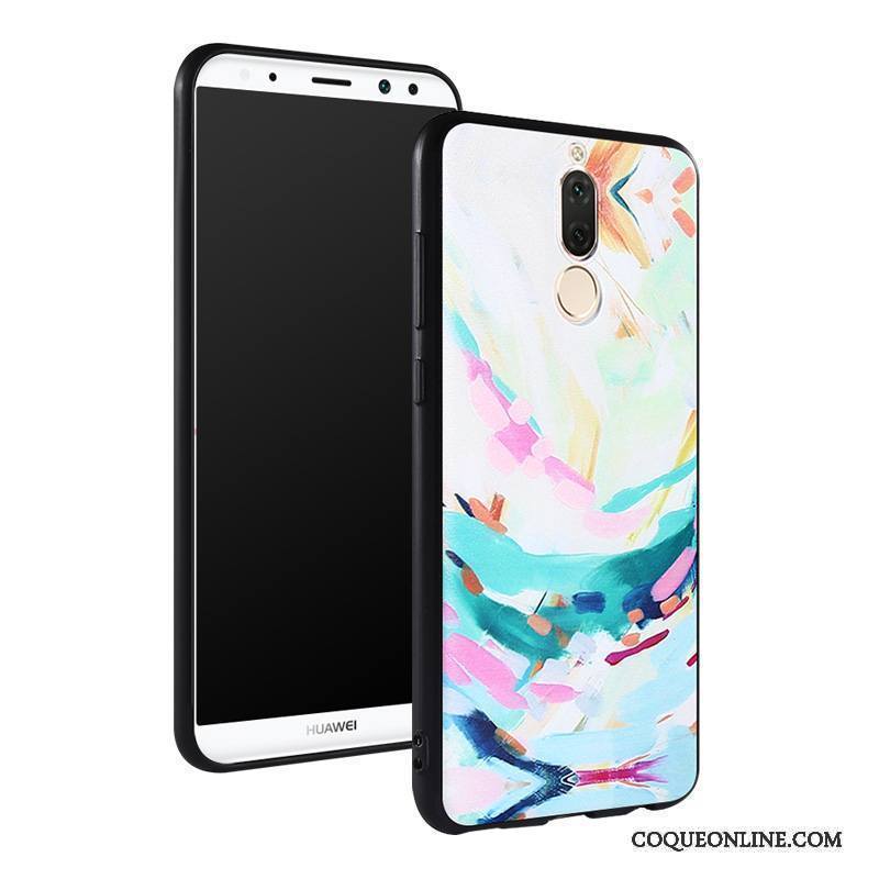 Huawei Mate 10 Lite Coque Tendance Étui Dessin Animé Très Mince Noir Tout Compris Fluide Doux