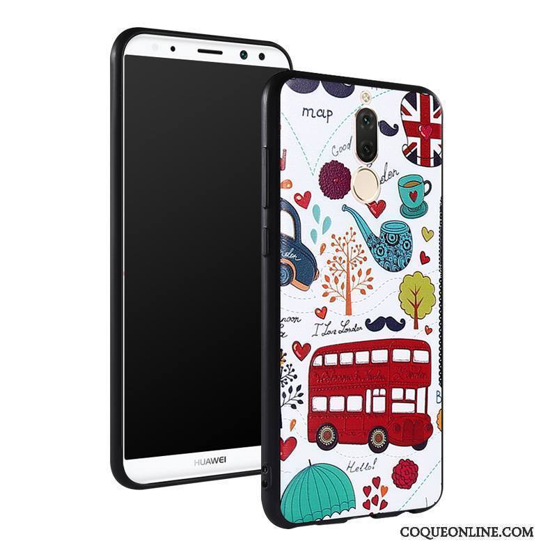 Huawei Mate 10 Lite Coque Tendance Étui Dessin Animé Très Mince Noir Tout Compris Fluide Doux