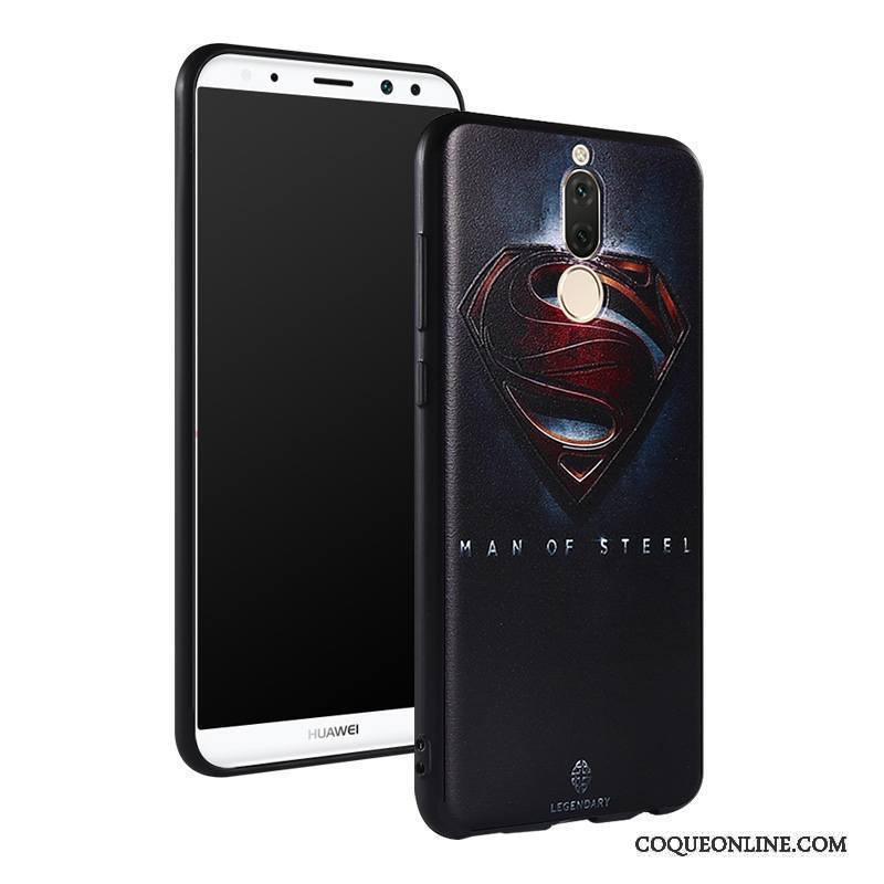 Huawei Mate 10 Lite Coque Tendance Étui Dessin Animé Très Mince Noir Tout Compris Fluide Doux