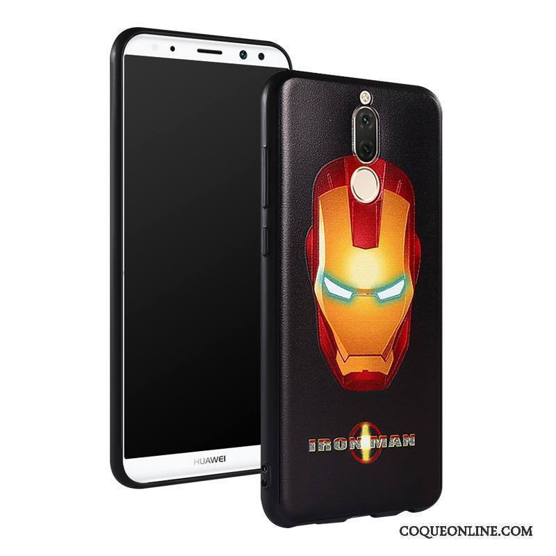 Huawei Mate 10 Lite Coque Tendance Étui Dessin Animé Très Mince Noir Tout Compris Fluide Doux