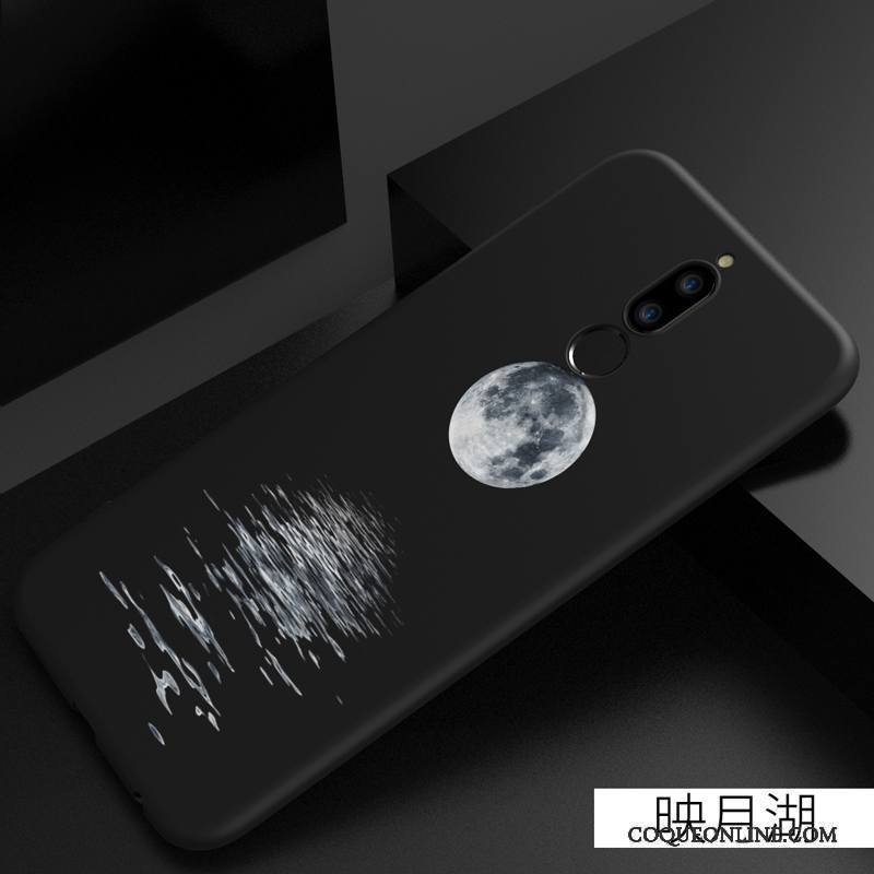 Huawei Mate 10 Lite Créatif Noir Silicone Étui Coque De Téléphone Tout Compris Fluide Doux