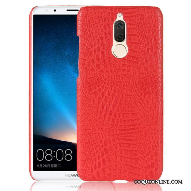 Huawei Mate 10 Lite Cuir Modèle Fleurie Coque Protection Vintage Orange Incassable