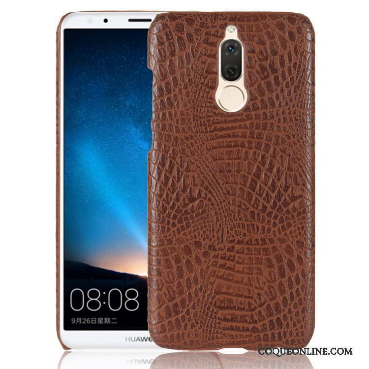 Huawei Mate 10 Lite Cuir Modèle Fleurie Coque Protection Vintage Orange Incassable