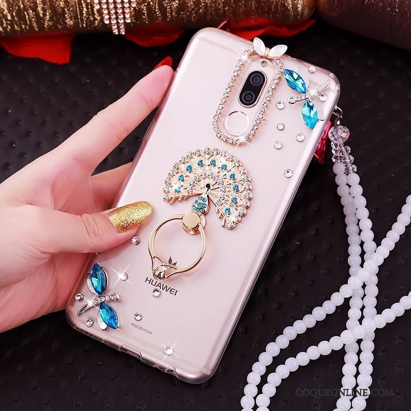 Huawei Mate 10 Lite Fluide Doux Tout Compris Silicone Étui Rose Coque De Téléphone