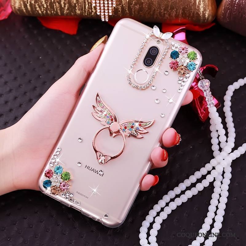 Huawei Mate 10 Lite Fluide Doux Tout Compris Silicone Étui Rose Coque De Téléphone