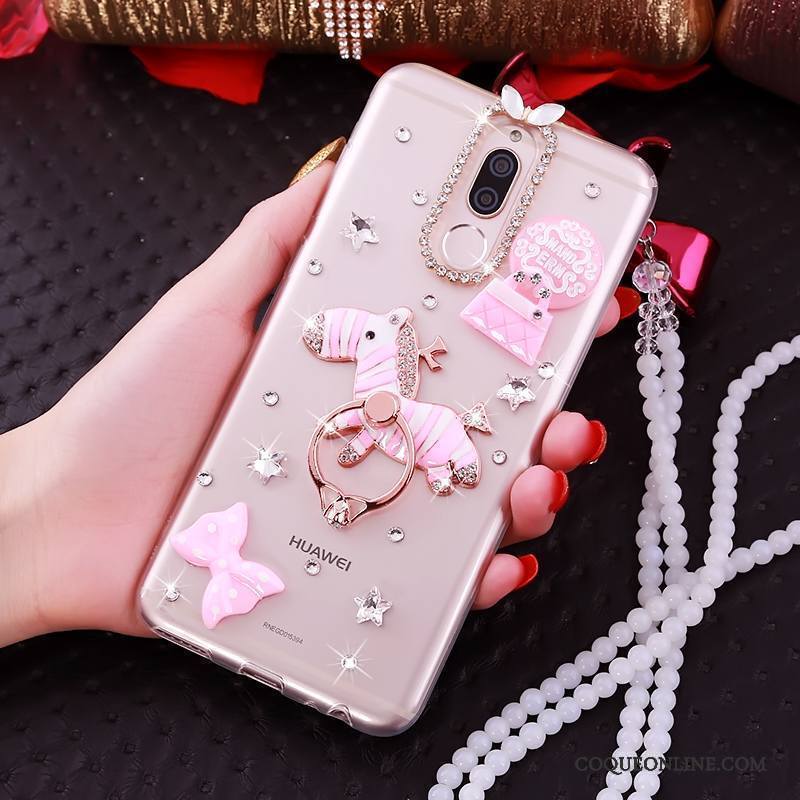 Huawei Mate 10 Lite Fluide Doux Tout Compris Silicone Étui Rose Coque De Téléphone