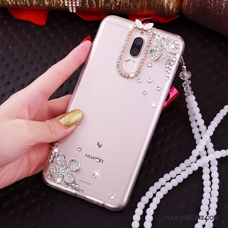 Huawei Mate 10 Lite Fluide Doux Tout Compris Silicone Étui Rose Coque De Téléphone