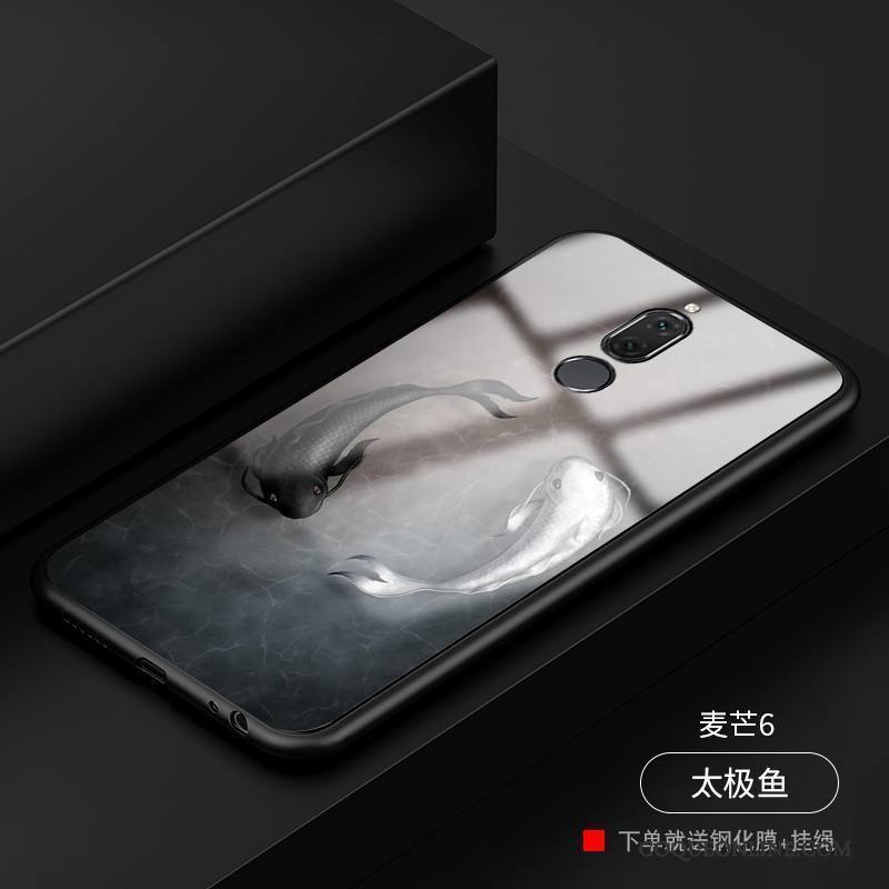 Huawei Mate 10 Lite Motif Protection Personnalité Tout Compris Verre Coque En Silicone Étui