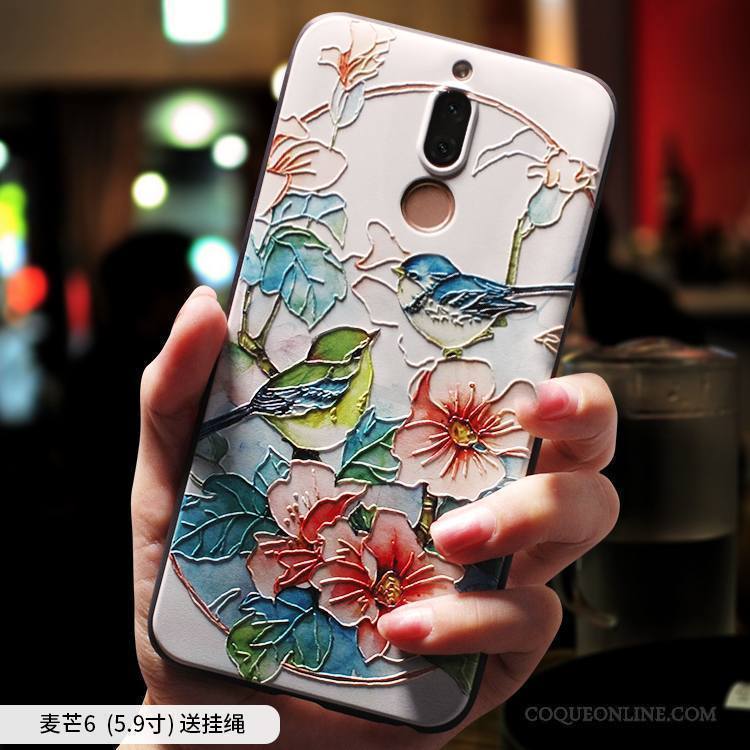 Huawei Mate 10 Lite Personnalité Coque De Téléphone Fluide Doux Blanc Tout Compris Étui Créatif