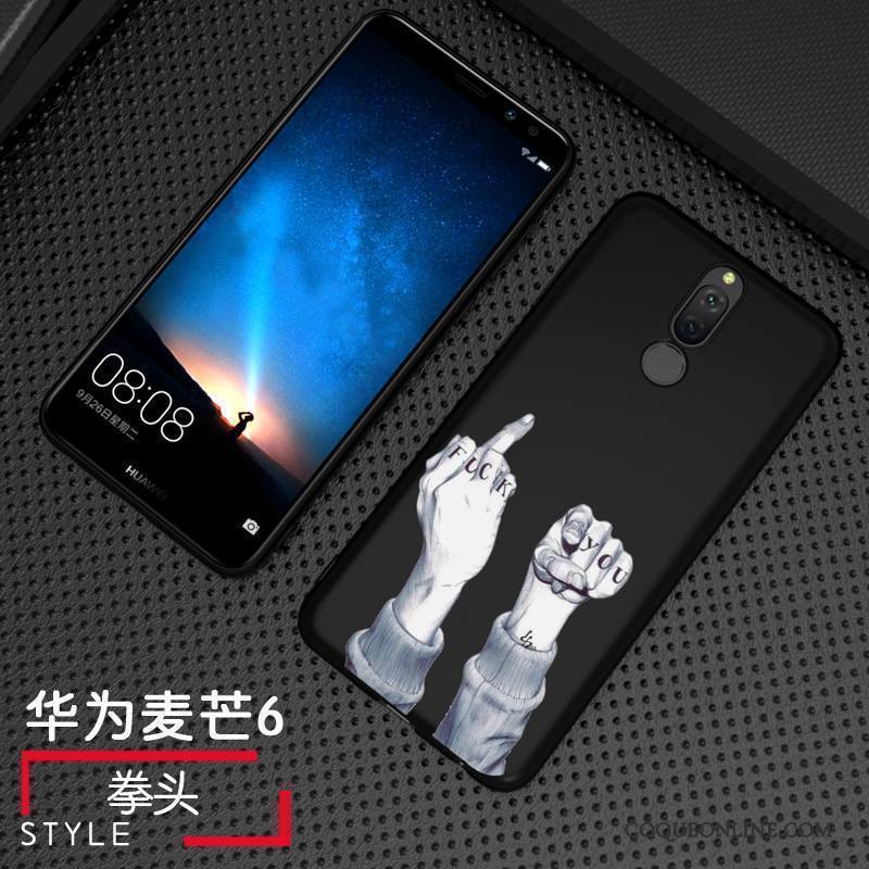 Huawei Mate 10 Lite Personnalité Coque De Téléphone Incassable Délavé En Daim Tempérer Membrane Étui