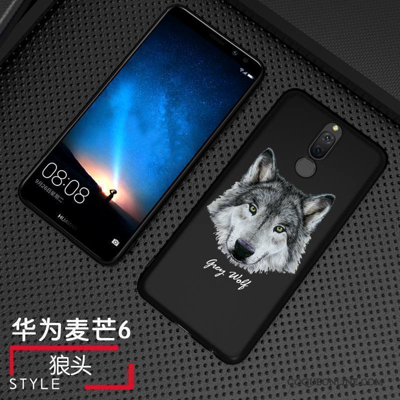 Huawei Mate 10 Lite Personnalité Coque De Téléphone Incassable Délavé En Daim Tempérer Membrane Étui