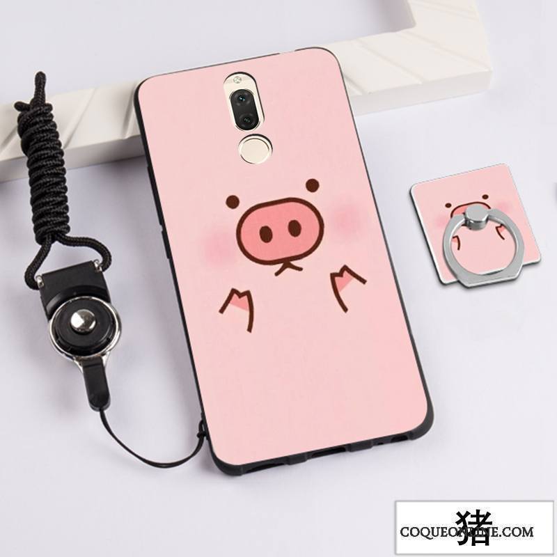 Huawei Mate 10 Lite Protection Délavé En Daim Rose Fluide Doux Étui Coque Silicone