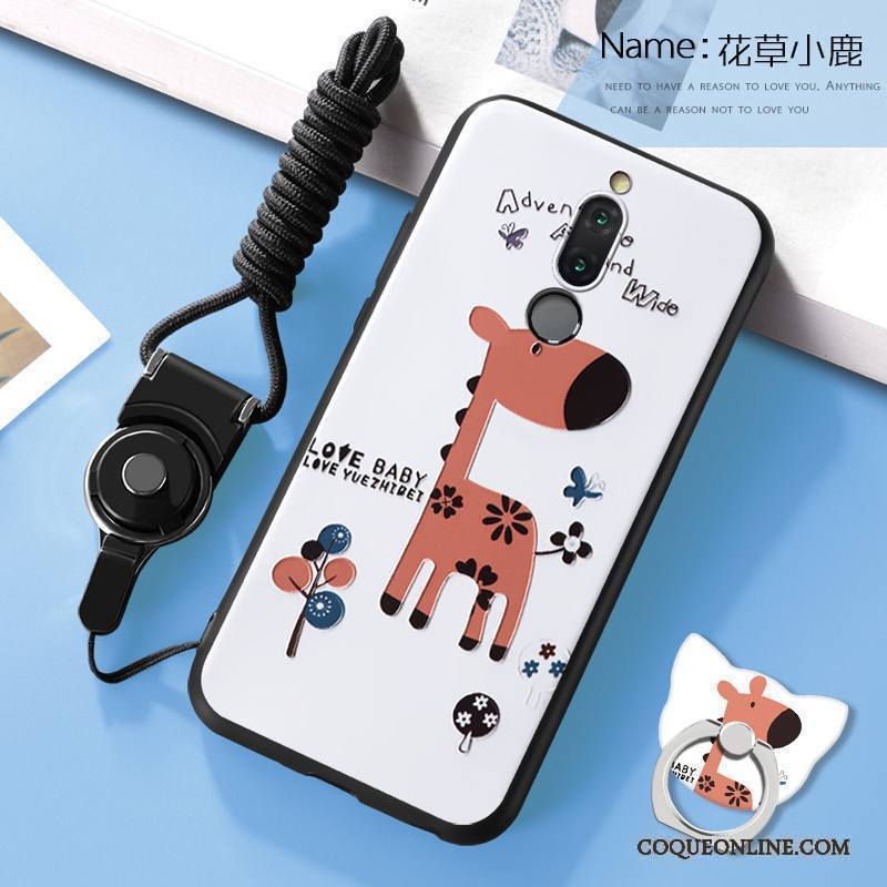 Huawei Mate 10 Lite Protection Étui Coque De Téléphone Tout Compris Vin Rouge Dessin Animé Gaufrage