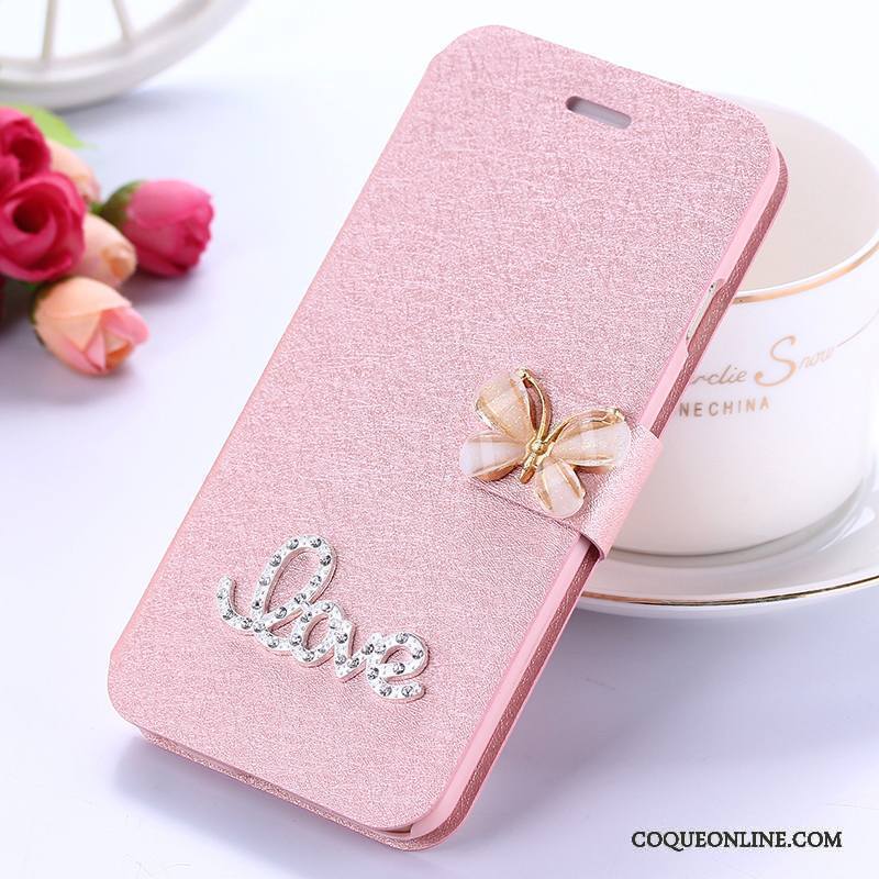 Huawei Mate 10 Lite Téléphone Portable Incassable Clamshell Étui En Cuir Coque De Téléphone Tout Compris Rose