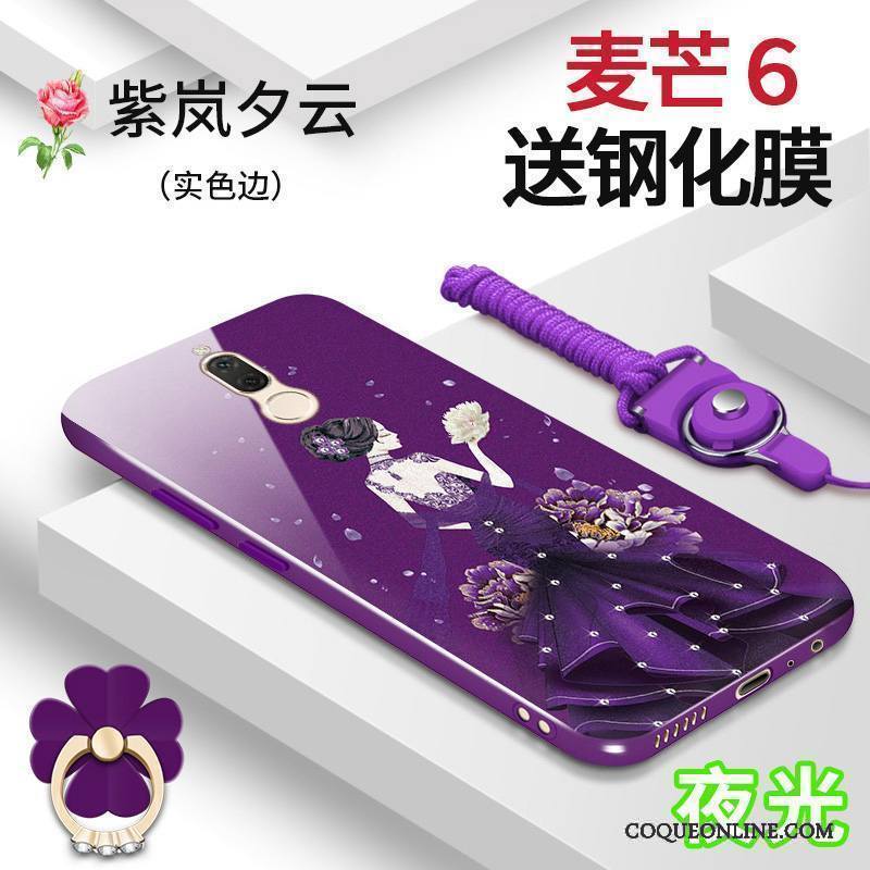 Huawei Mate 10 Lite Violet Rose Coque De Téléphone Silicone Personnalité Tout Compris Lumineuses