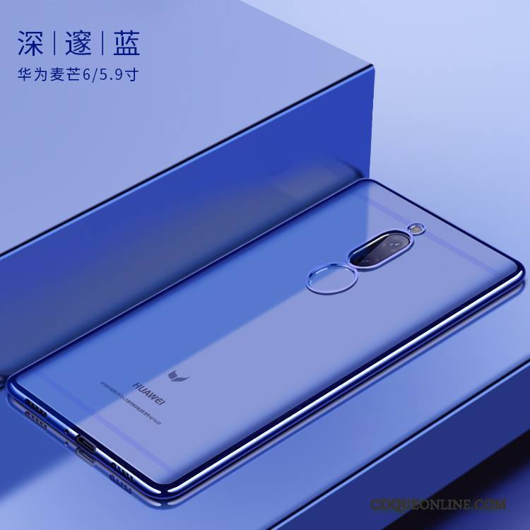 Huawei Mate 10 Lite Étui Bleu Coque De Téléphone Incassable Fluide Doux Tout Compris Transparent