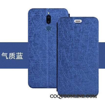 Huawei Mate 10 Lite Étui En Cuir Bleu Incassable Coque Protection Fluide Doux Téléphone Portable