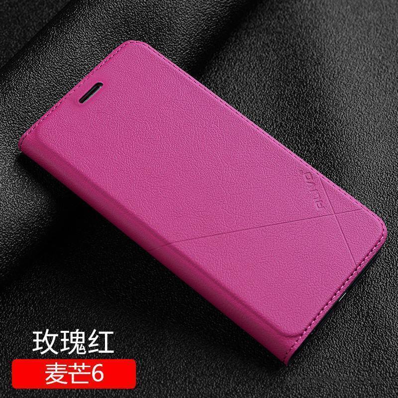 Huawei Mate 10 Lite Étui En Cuir Coque De Téléphone Incassable Rouge Protection Clamshell