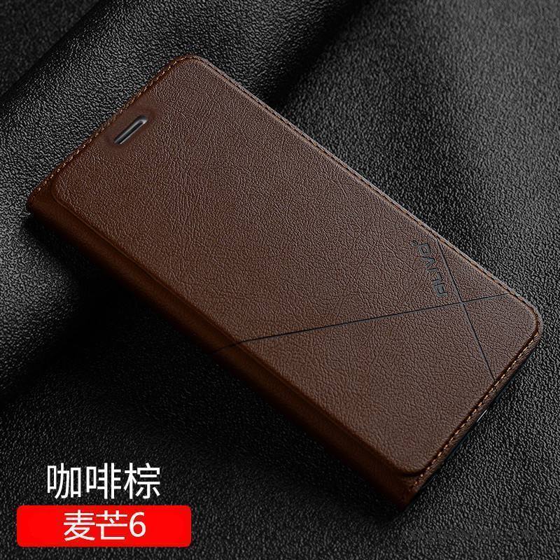 Huawei Mate 10 Lite Étui En Cuir Coque De Téléphone Incassable Rouge Protection Clamshell