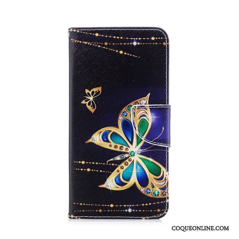 Huawei Mate 10 Lite Étui En Cuir Coque De Téléphone Peinture Noir Housse Jeunesse Protection