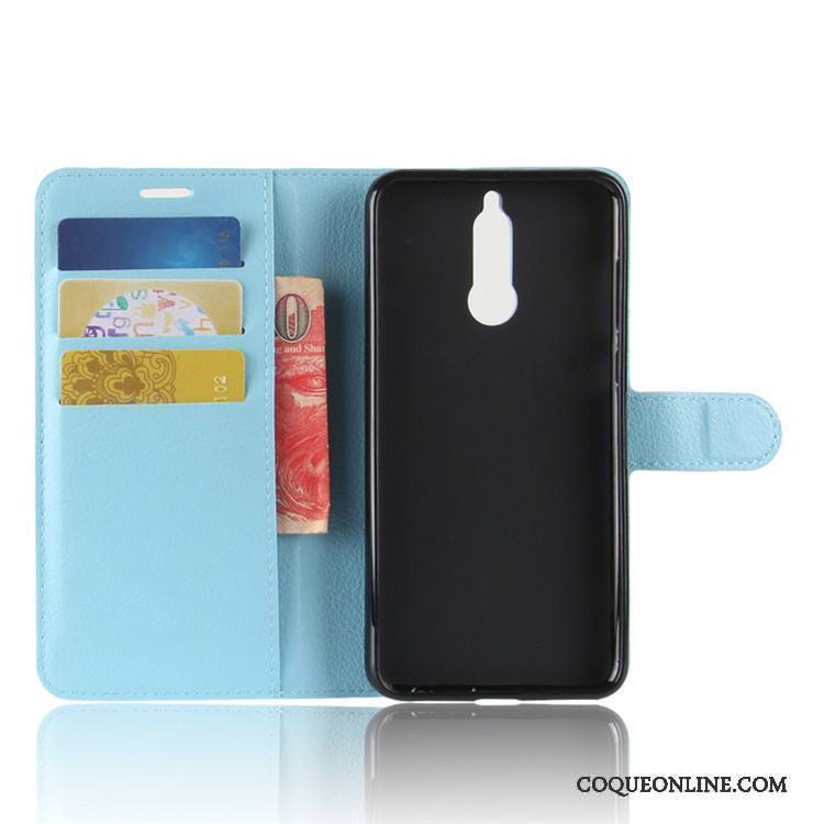 Huawei Mate 10 Lite Étui En Cuir Téléphone Portable Protection Noir Portefeuille Coque