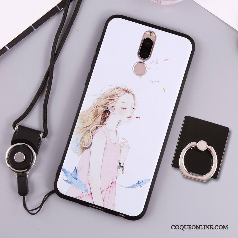 Huawei Mate 10 Lite Étui Fluide Doux Silicone Coque De Téléphone Blanc