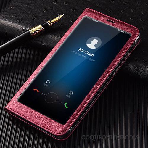 Huawei Mate 10 Lite Étui Incassable Coque De Téléphone Clamshell Protection Rose Étui En Cuir