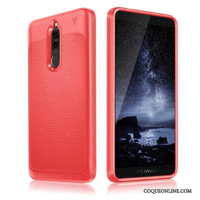 Huawei Mate 10 Lite Étui Silicone Incassable Coque De Téléphone Protection Rouge