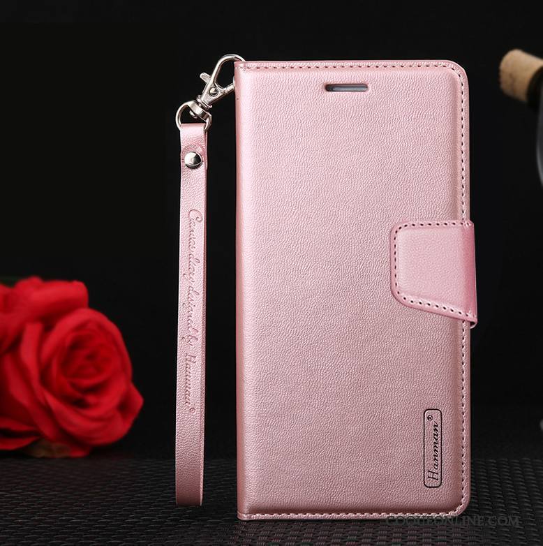 Huawei Mate 10 Ornements Suspendus Tout Compris Housse Rose Protection Cuir Véritable Coque De Téléphone