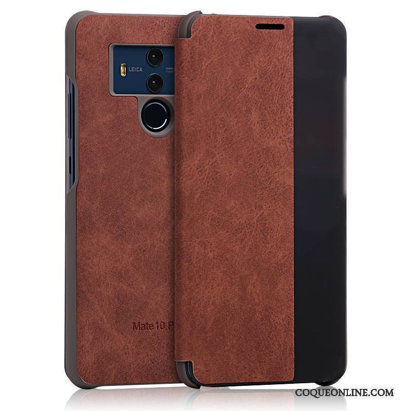 Huawei Mate 10 Pro Bleu Housse Business Protection Coque De Téléphone Incassable Étui En Cuir