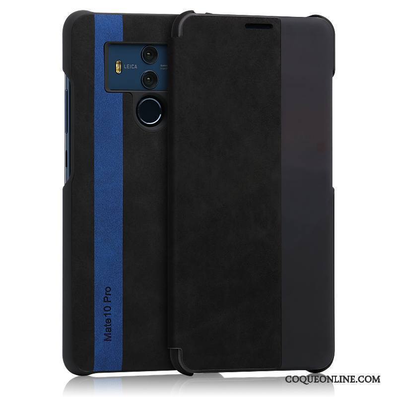 Huawei Mate 10 Pro Bleu Housse Business Protection Coque De Téléphone Incassable Étui En Cuir