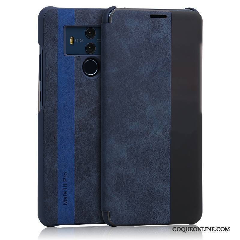 Huawei Mate 10 Pro Bleu Housse Business Protection Coque De Téléphone Incassable Étui En Cuir