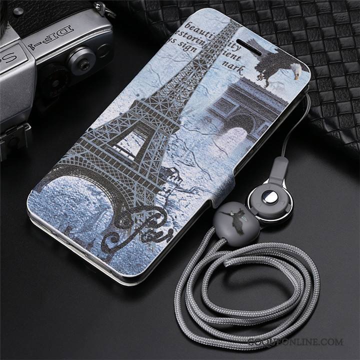 Huawei Mate 10 Pro Clamshell Téléphone Portable Dessin Animé Protection Coque Étui En Cuir Ornements Suspendus