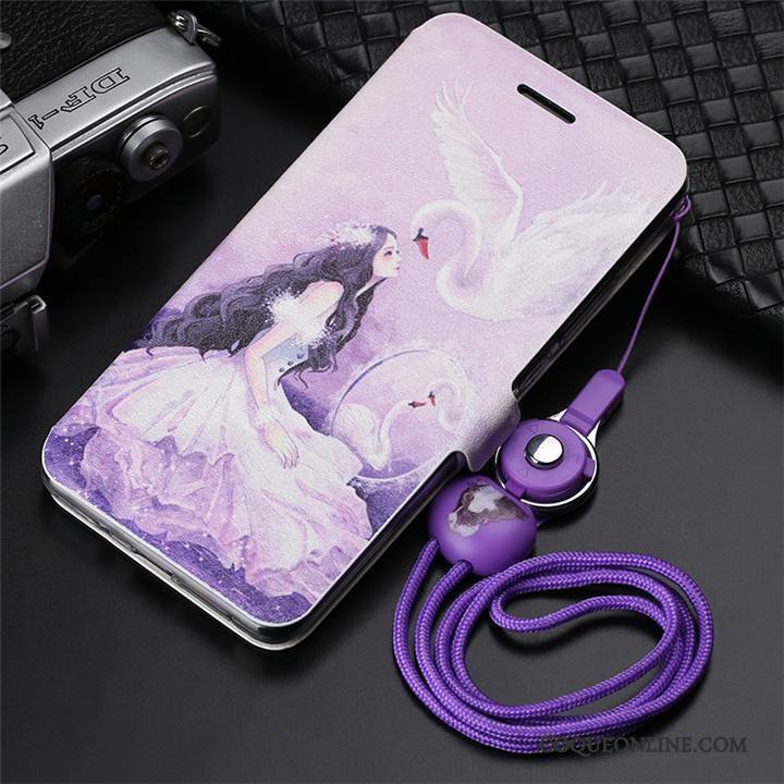 Huawei Mate 10 Pro Clamshell Téléphone Portable Dessin Animé Protection Coque Étui En Cuir Ornements Suspendus