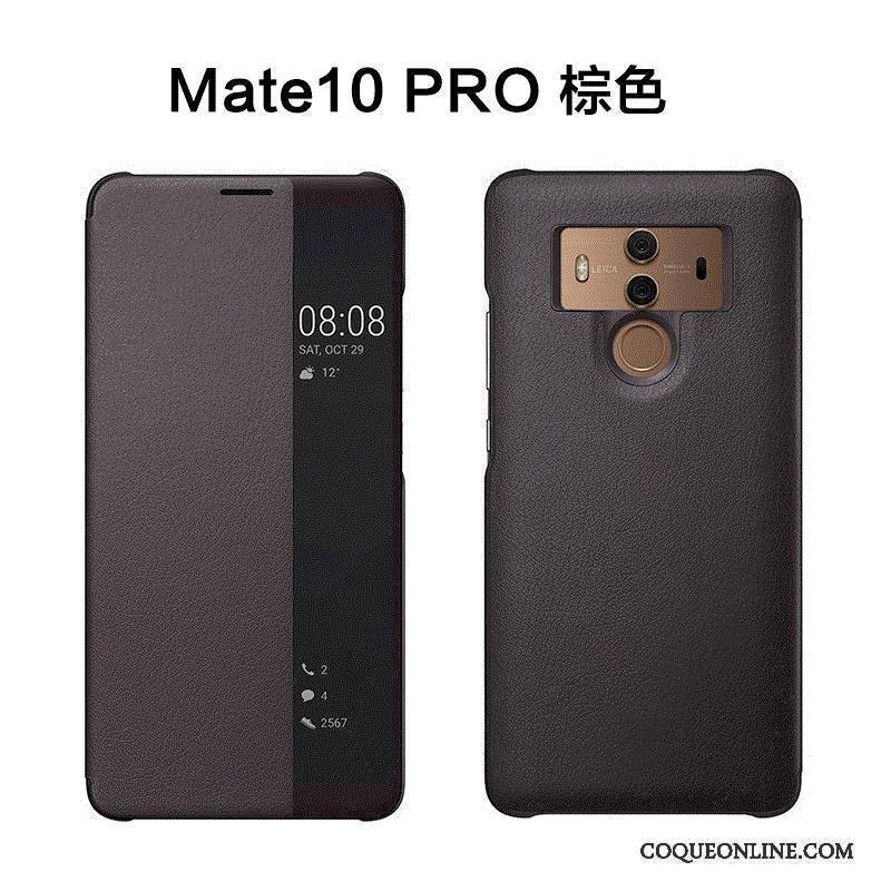 Huawei Mate 10 Pro Coque De Téléphone Incassable Protection Clamshell Étui Étui En Cuir