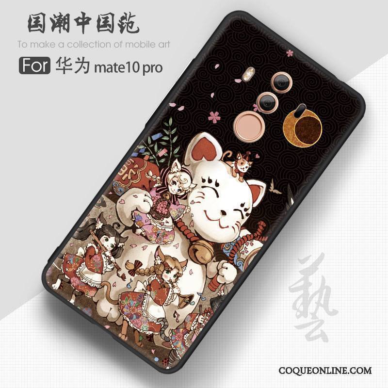 Huawei Mate 10 Pro Coque De Téléphone Ornements Suspendus Bleu Silicone Tout Compris Créatif Personnalité